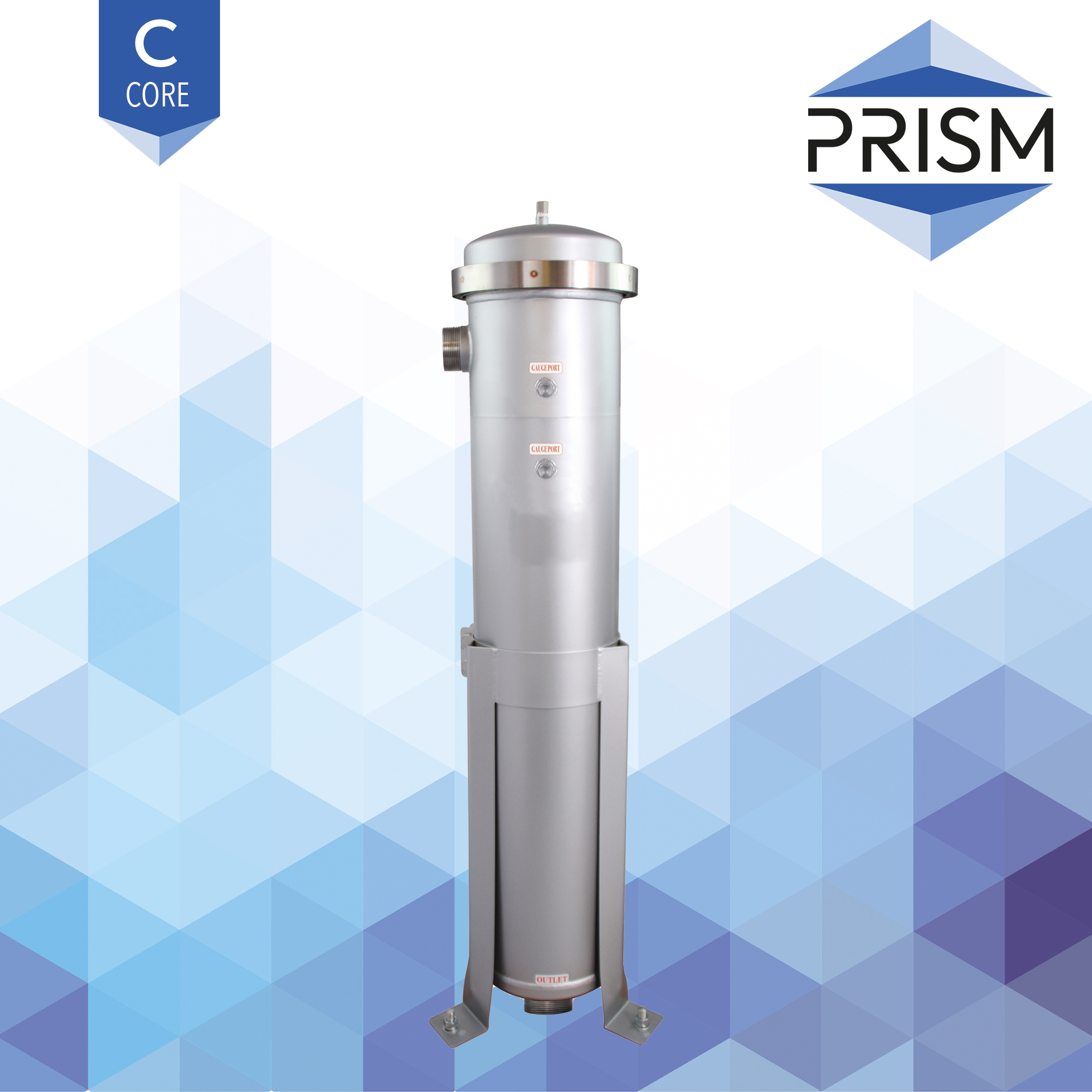 BH-SS-7x32-2-B-C    PRISM CORE RANGE :  Bag Housing Stainless Steel 1 Round Size 2 2