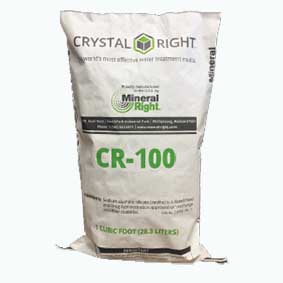 Crystal-Right CR100 For removing hardness  iron  manganese  and raising pH  1 CuFt (28 litres)