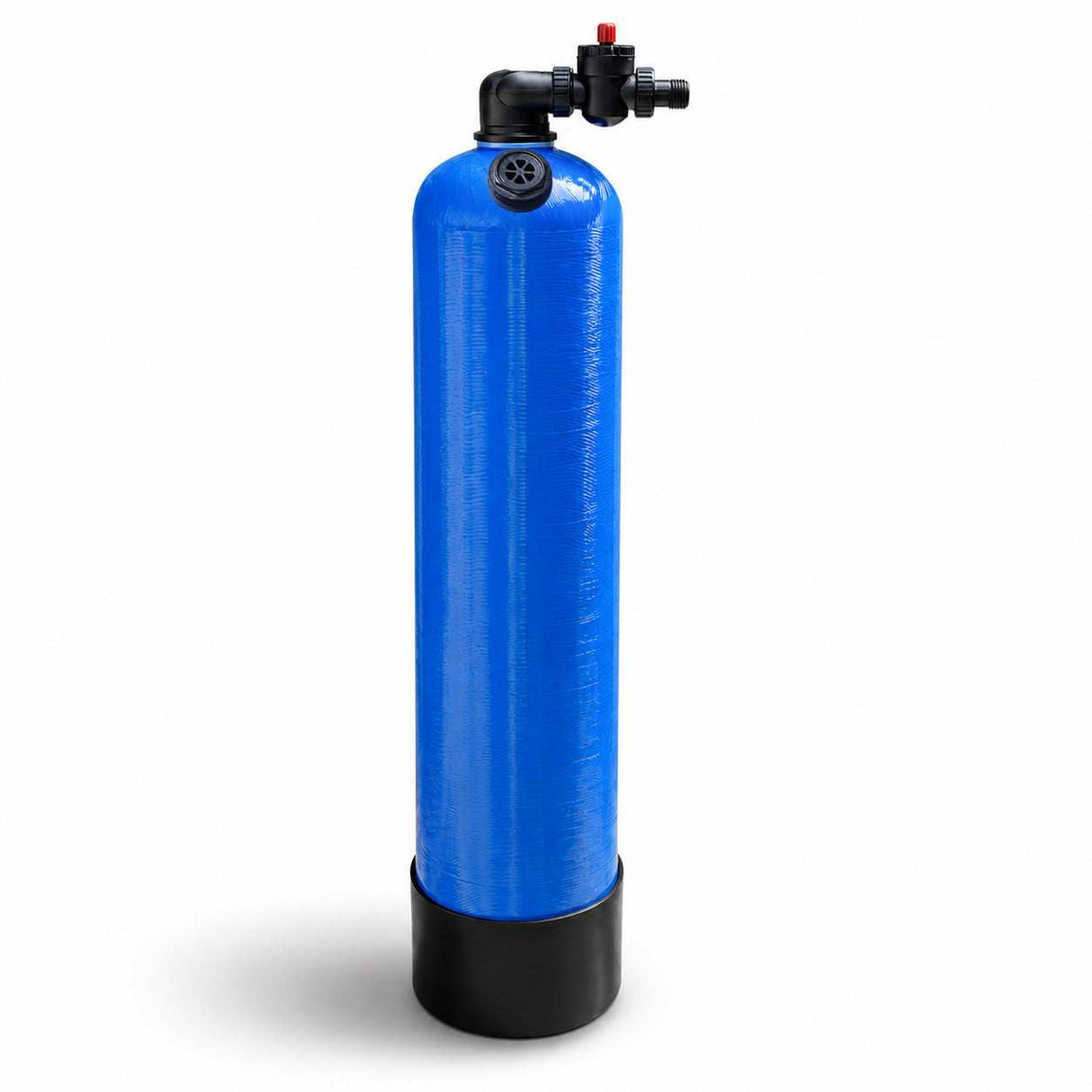 pH Kit with Domehole Vessel showing pressure vessel, in/out head, bypass valve, and calcium carbonate media for water treatment