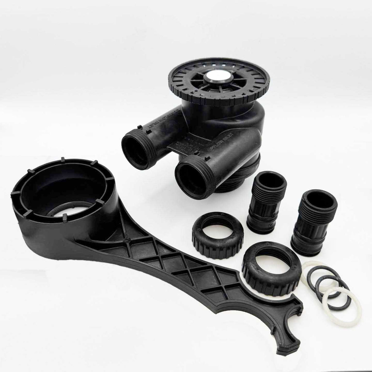 Clack 1190FP in/out head with refill port and screen for water filtration systems