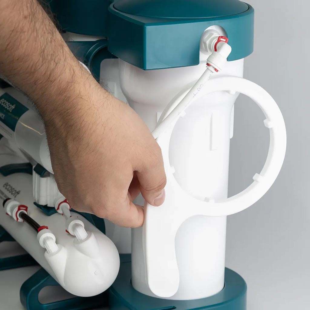 Ecosoft PURE Balance RO System compact reverse osmosis water purifier with AquaGreen technology under sink installation