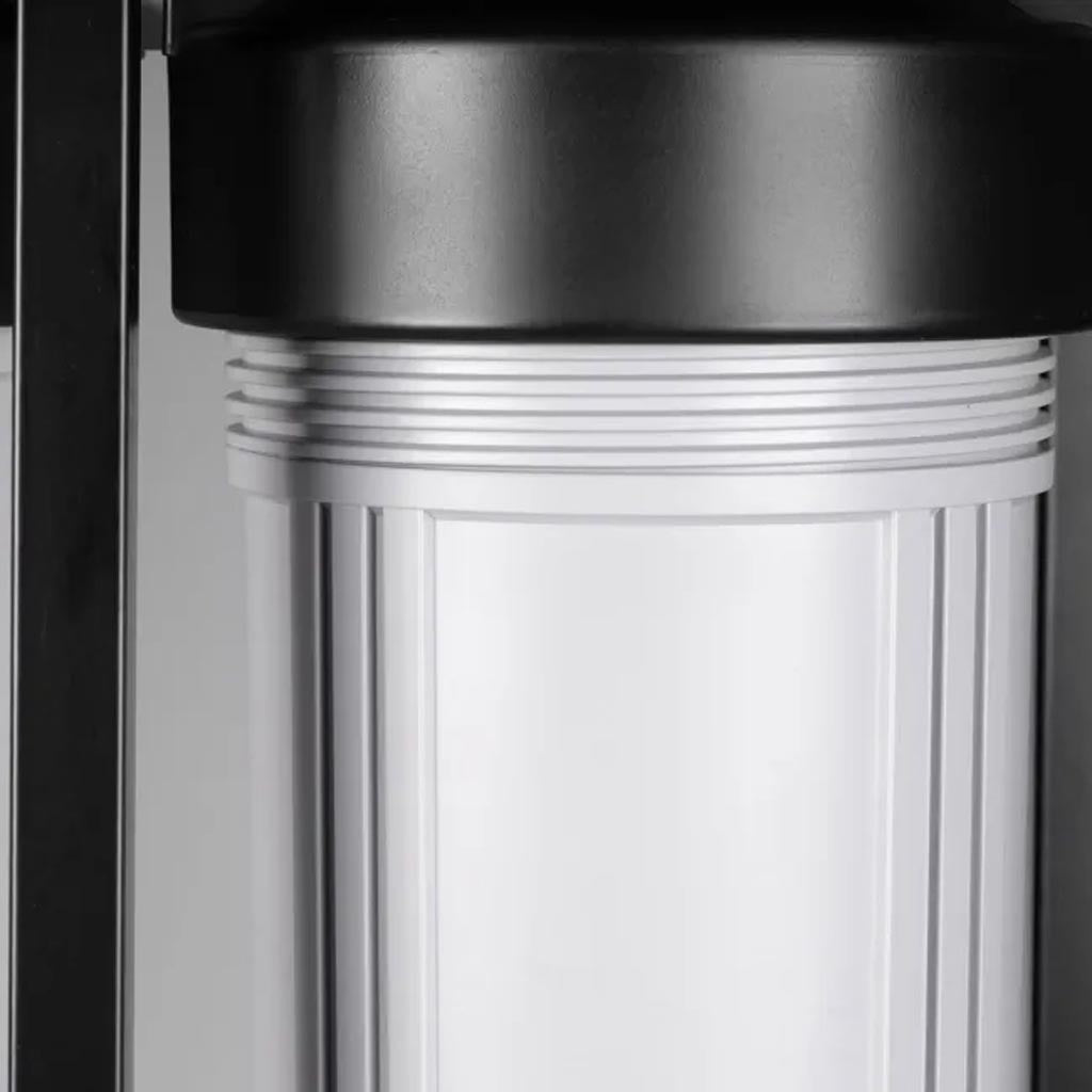 Ecosoft Aquapoint XL Duo whole house water filter with dual filtration and heavy-duty steel rack installation