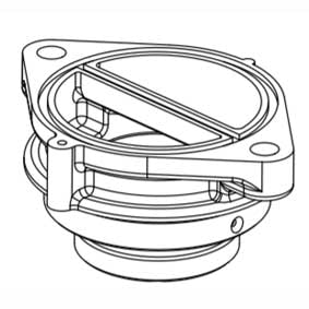 Fleck 18024 Tank adapter 3150 Top Mounted