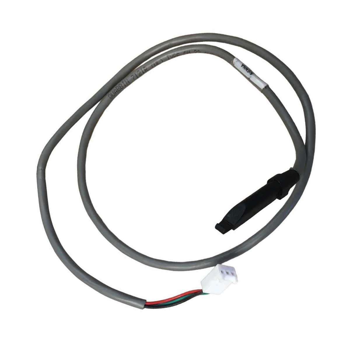 Fleck 19791-01SP - Meter Cable, grey insulated wire with black sensor connector and white plug with coloured leads.