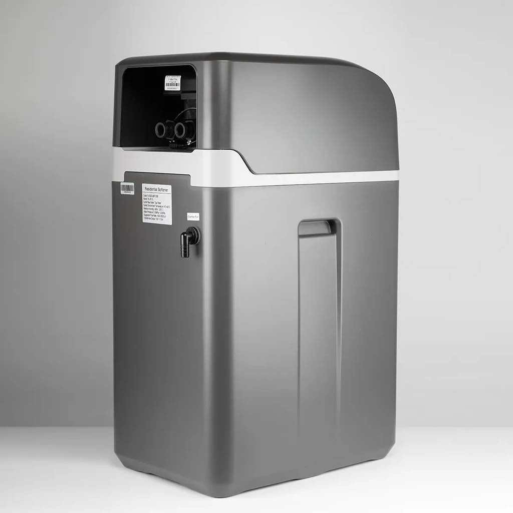 Compact Ecosoft CUBE 150 water softener for medium households with smart features and limescale protection