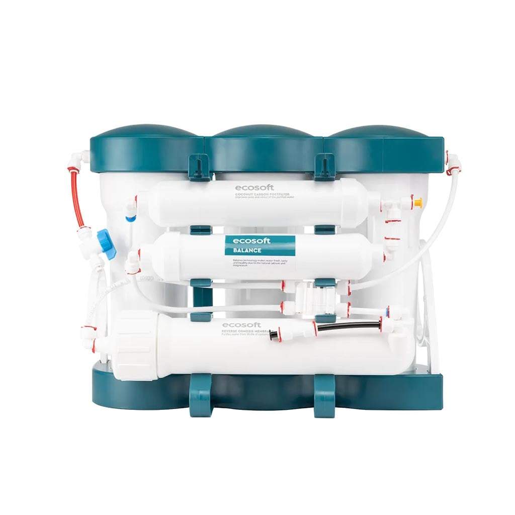 Ecosoft PURE Balance RO System compact reverse osmosis water purifier with AquaGreen technology under sink installation