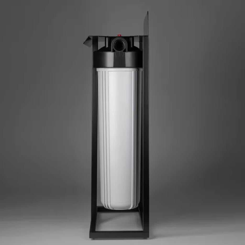 Ecosoft Aquapoint XL Duo whole house water filter with dual-filtration and heavy-duty steel rack for clean water
