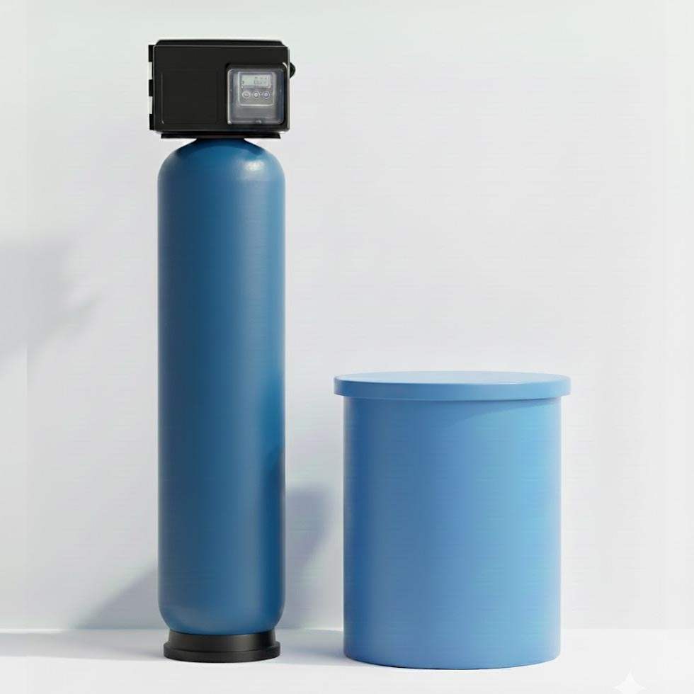 Fleck 2850 SXT Simplex Softener kit water treatment system with digital control valve and resin vessel