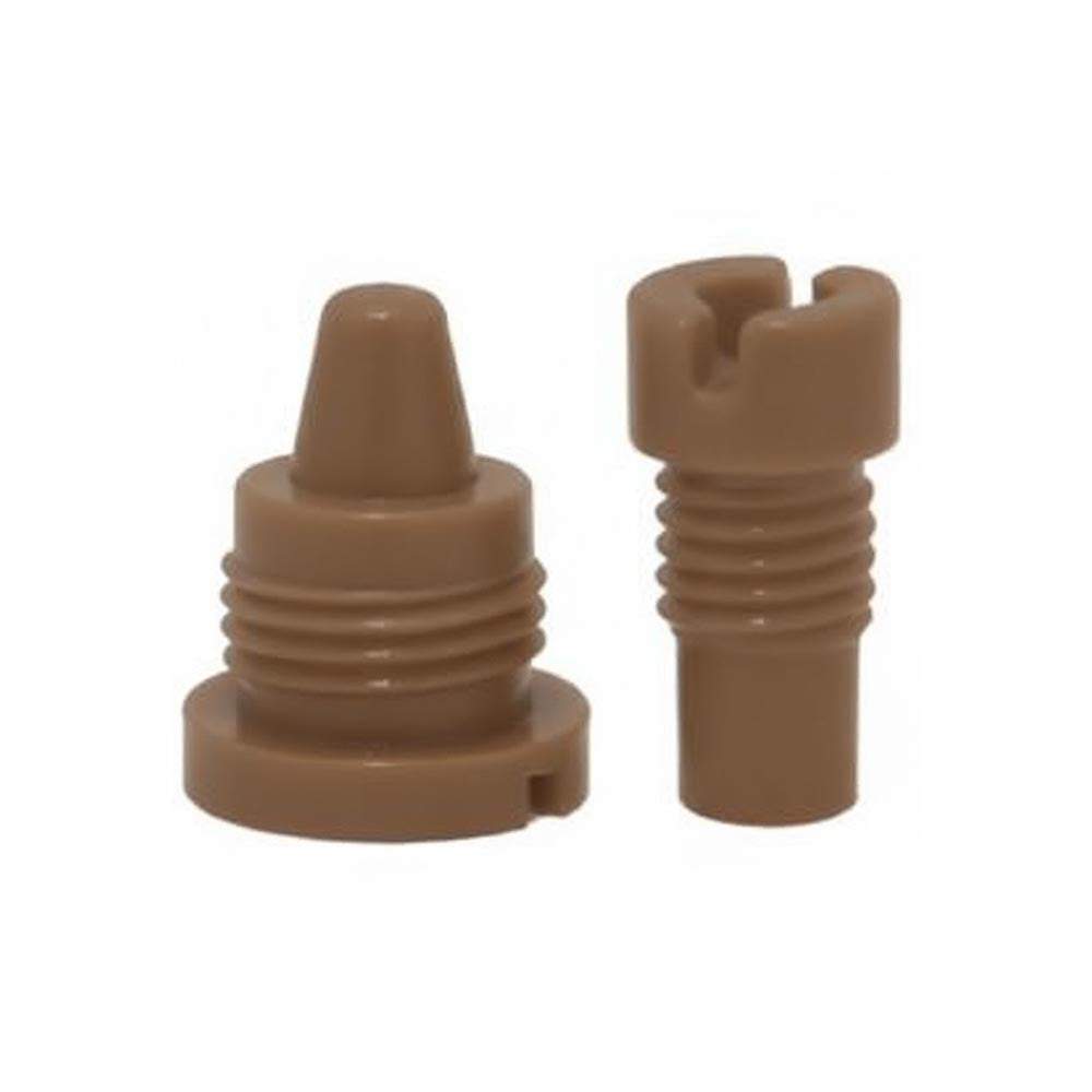 Fleck 29139 - Injector Nozzle set, brown plastic with threaded injector throat and flanged nozzle components.