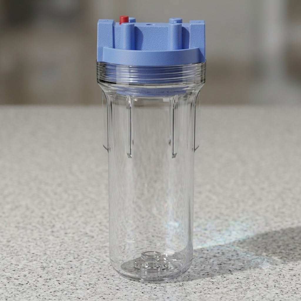 Pentair Pentek 2G Standard Housing 10 inch clear water filter housing with pressure relief button