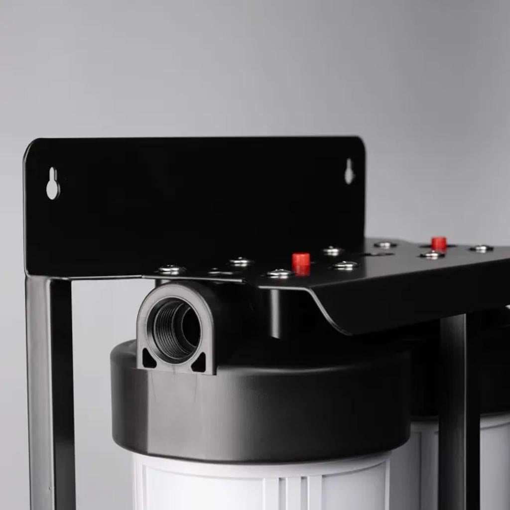 Ecosoft Aquapoint XL Duo dual filtration whole house water filter system with steel rack and cartridges