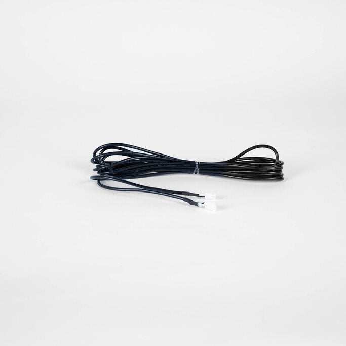 Clack Power Cable System Controller 15FT black coiled electrical cord with slim insulated connector ends.