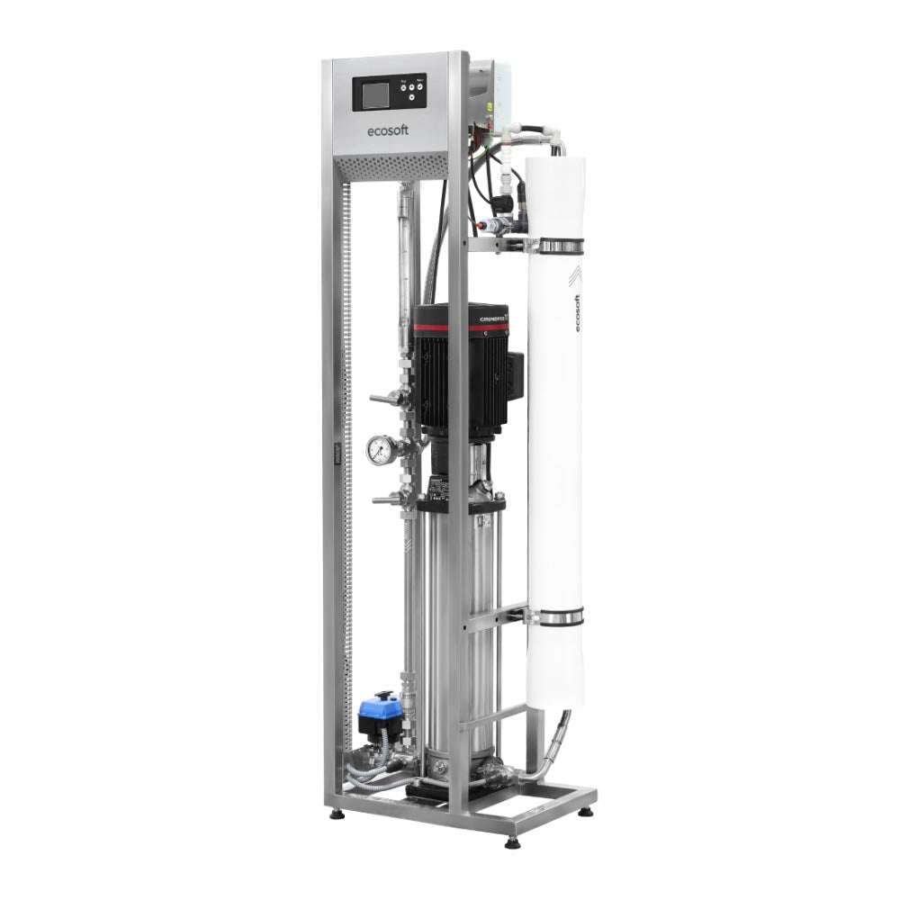Ecosoft MO6500 4" Reverse Osmosis System for brackish water with stainless steel frame and Grundfos pump