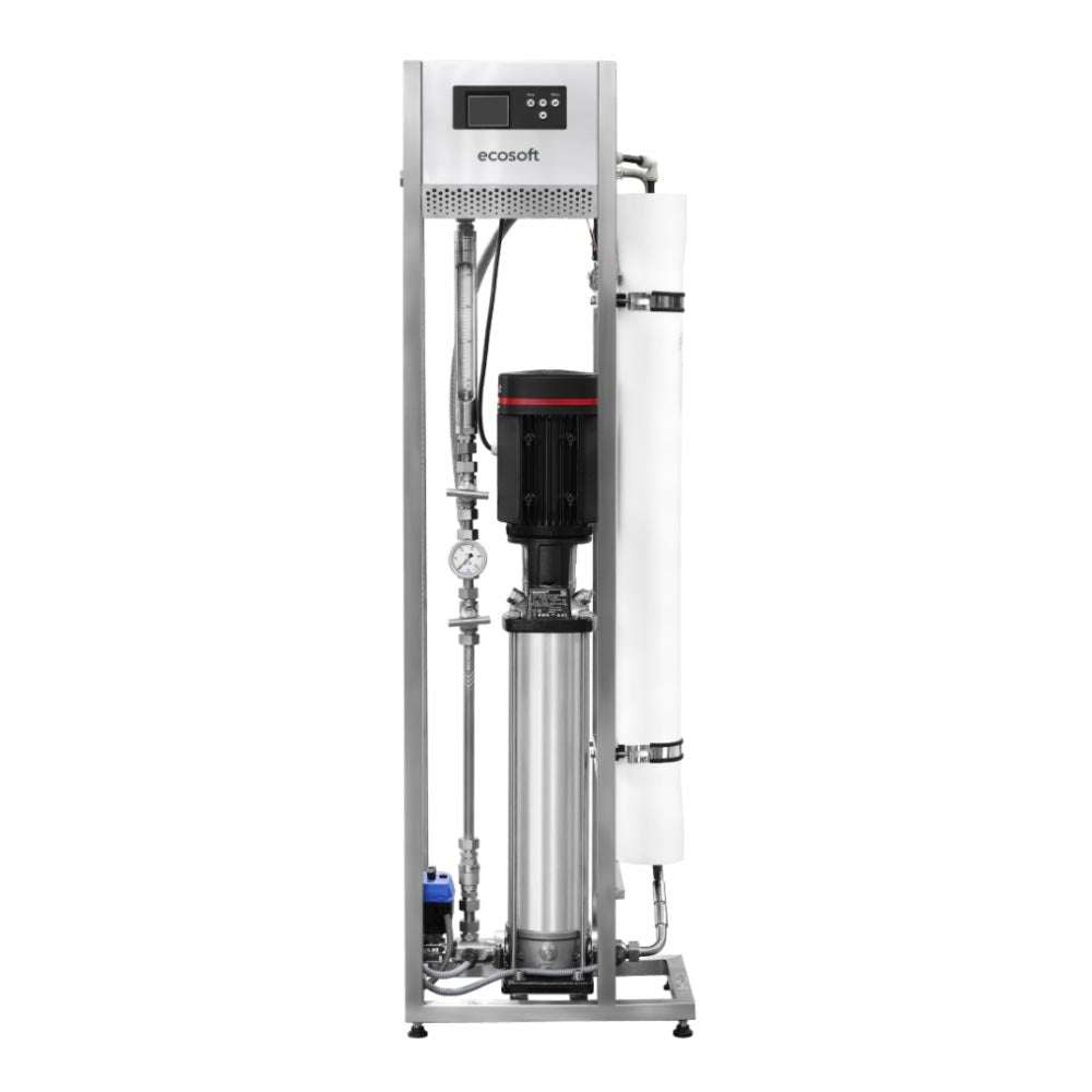 Ecosoft MO6500 4 inch reverse osmosis system for brackish water with stainless steel frame and Grundfos pump
