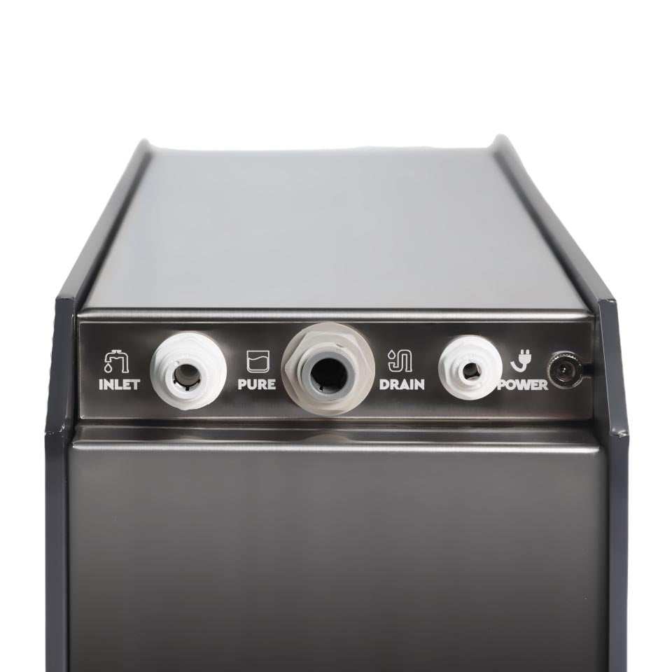Ecosoft RObust 4000 compact stainless steel direct flow RO system for restaurant kitchen with high 180 LPH filtration capacity