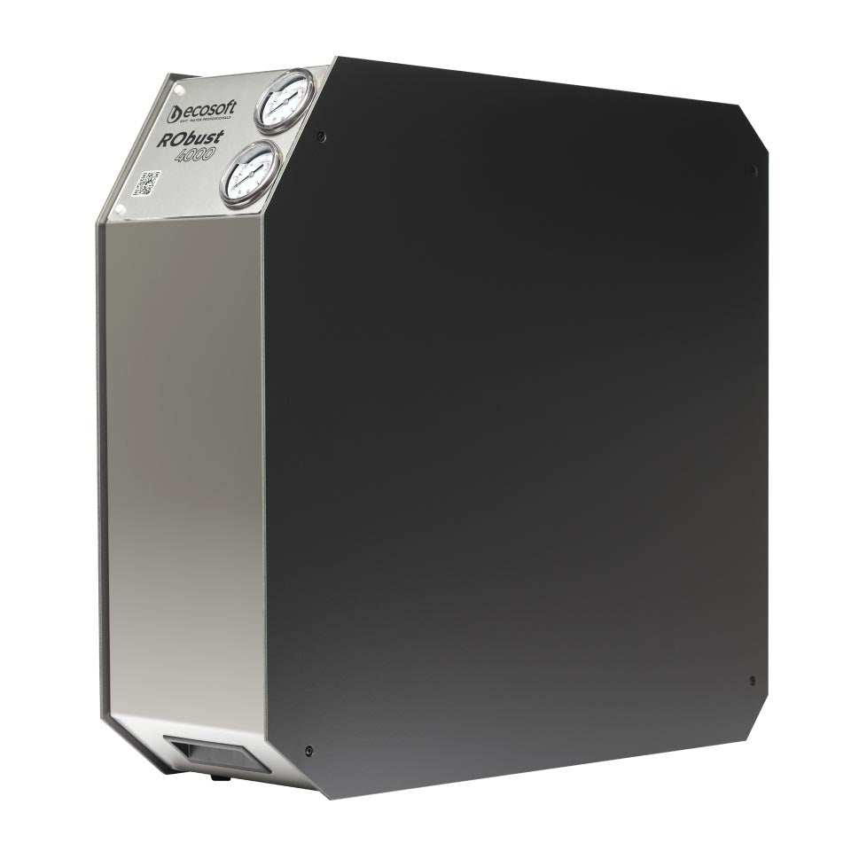 Ecosoft RObust 4000 compact stainless steel direct flow RO system for restaurant water filtration up to 180 LPH