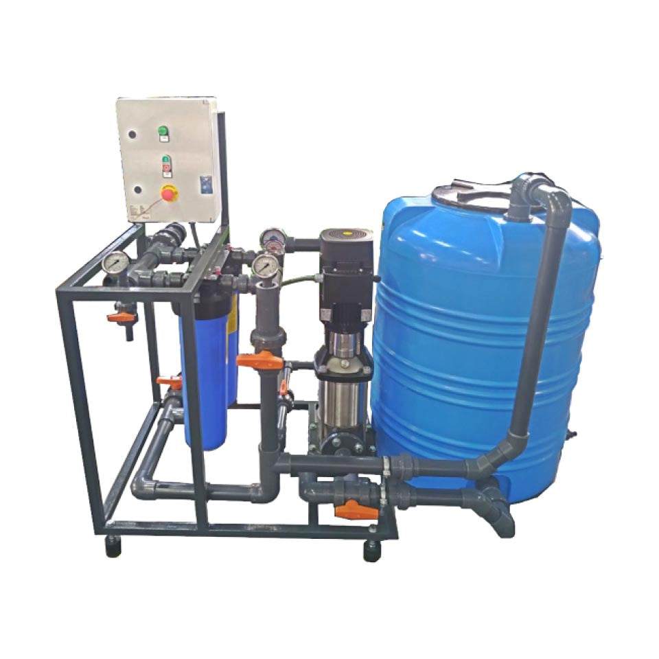 Ecosoft CIP Unit for cleaning 2.5" and 4" reverse osmosis membrane systems with high-flow pump and stainless steel frame