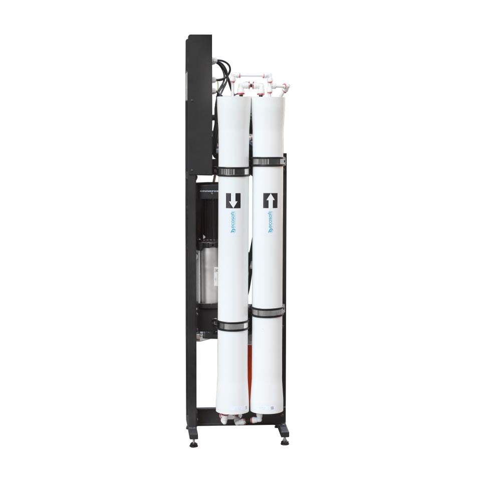 Ecosoft MO10000 4 inch reverse osmosis system with 450 LPH capacity and compact industrial design