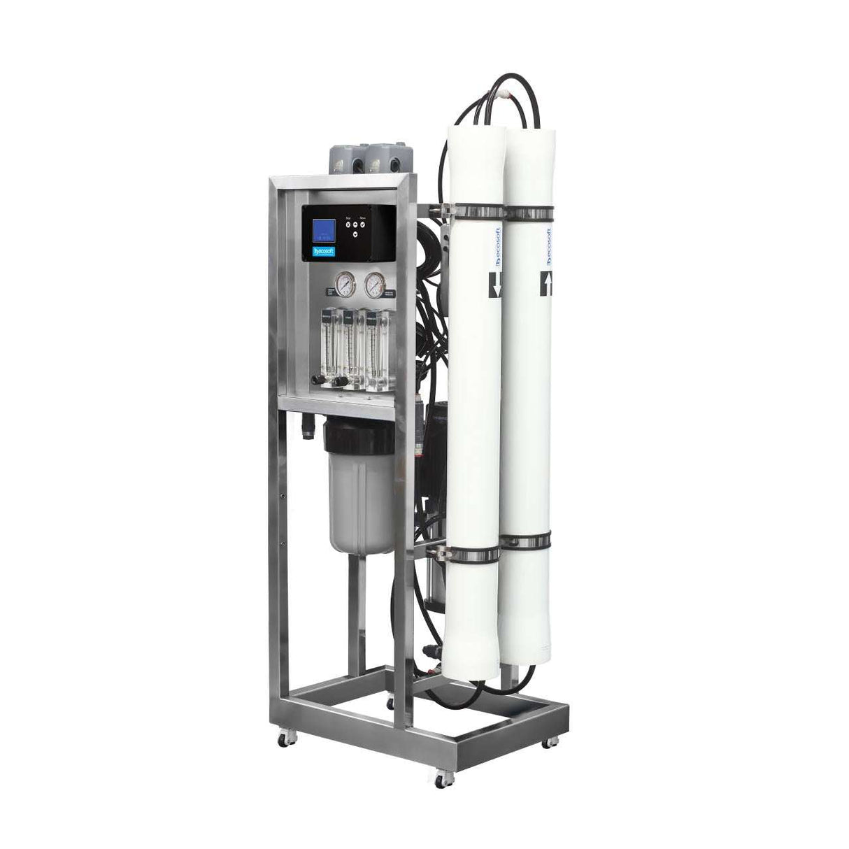 Ecosoft Professional MO12000 4-inch Reverse Osmosis System 450 LPH compact water purifier with smart controller and Grundfos pump