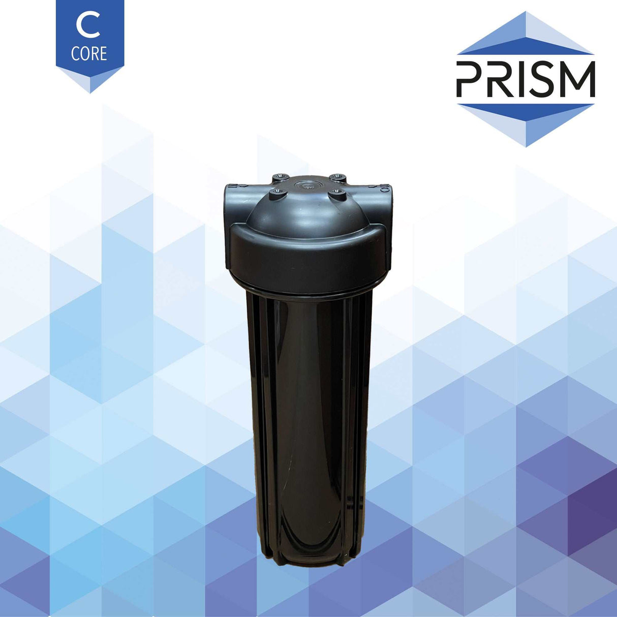 PRISM Filter Housing 10-inch water filtration unit with compact, durable design and multiple port options