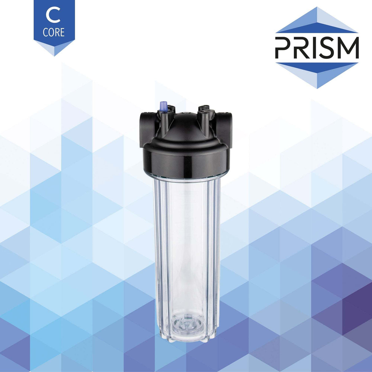 PRISM Filter Housing 10-inch durable water filter housing with multiple port sizes and transparent options