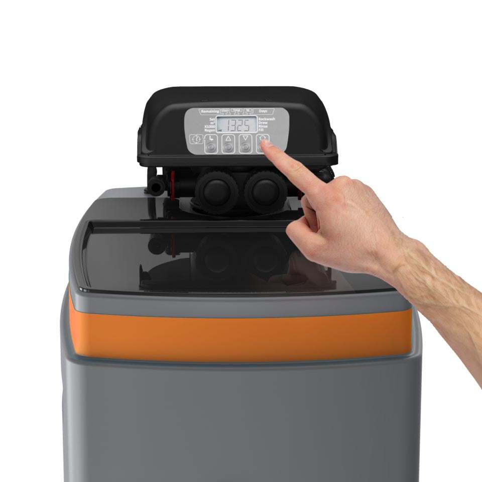 Ecosoft Anthracite Gold 370 well water softener with advanced ECOMIX A technology and smart control panel