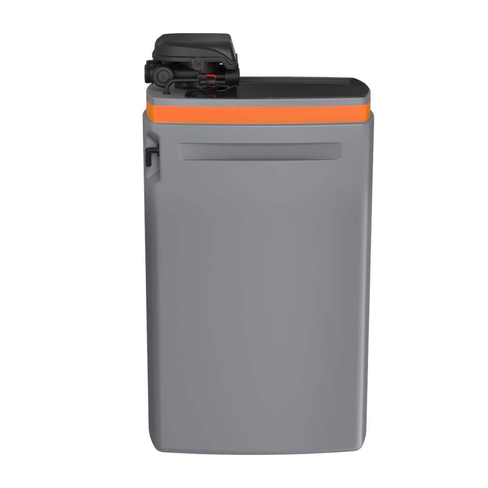 Ecosoft Anthracite Gold 370 well water softener system with digital control panel and resin tank