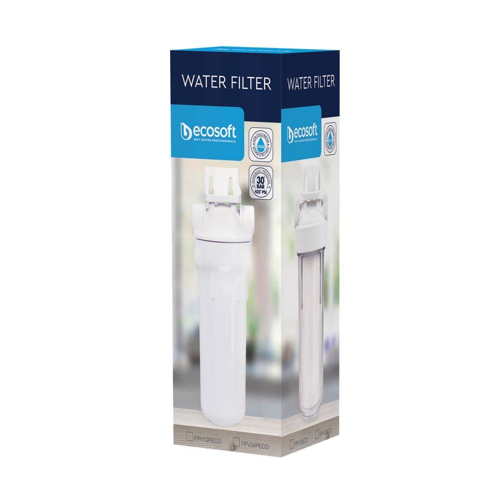 Ecosoft 10" High Pressure Sediment Filter and Housing 1/2" or 3/4"