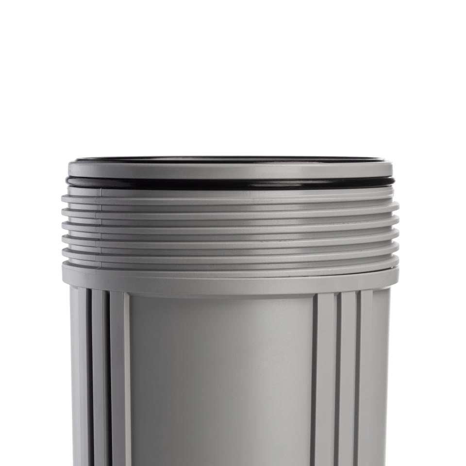 Ecosoft Big Blue 4.5x20 inch water filter housing with activated carbon filter for whole-home water purification