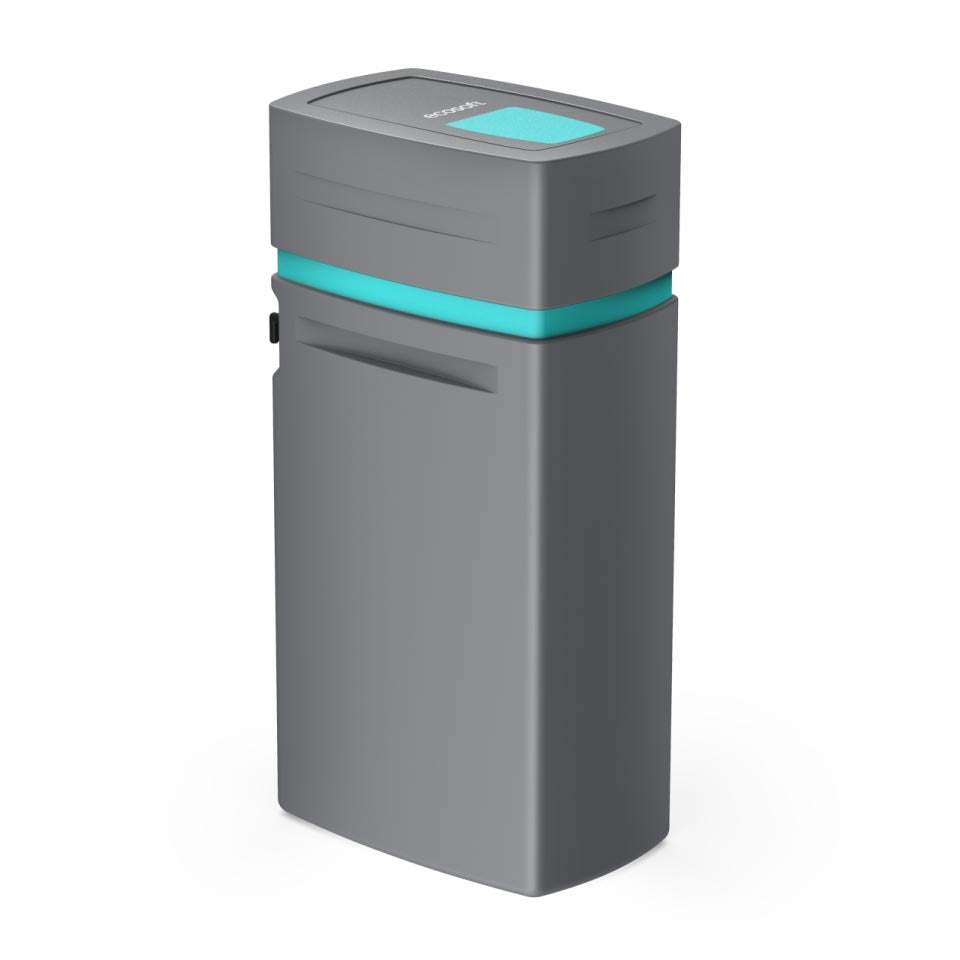 Ecosoft Anthracite Azure 370 water softener unit with 37-liter resin capacity and compact design