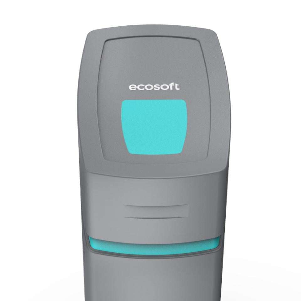 Ecosoft Anthracite Azure 370 37-litre water softener unit with durable Clack valve and compact design