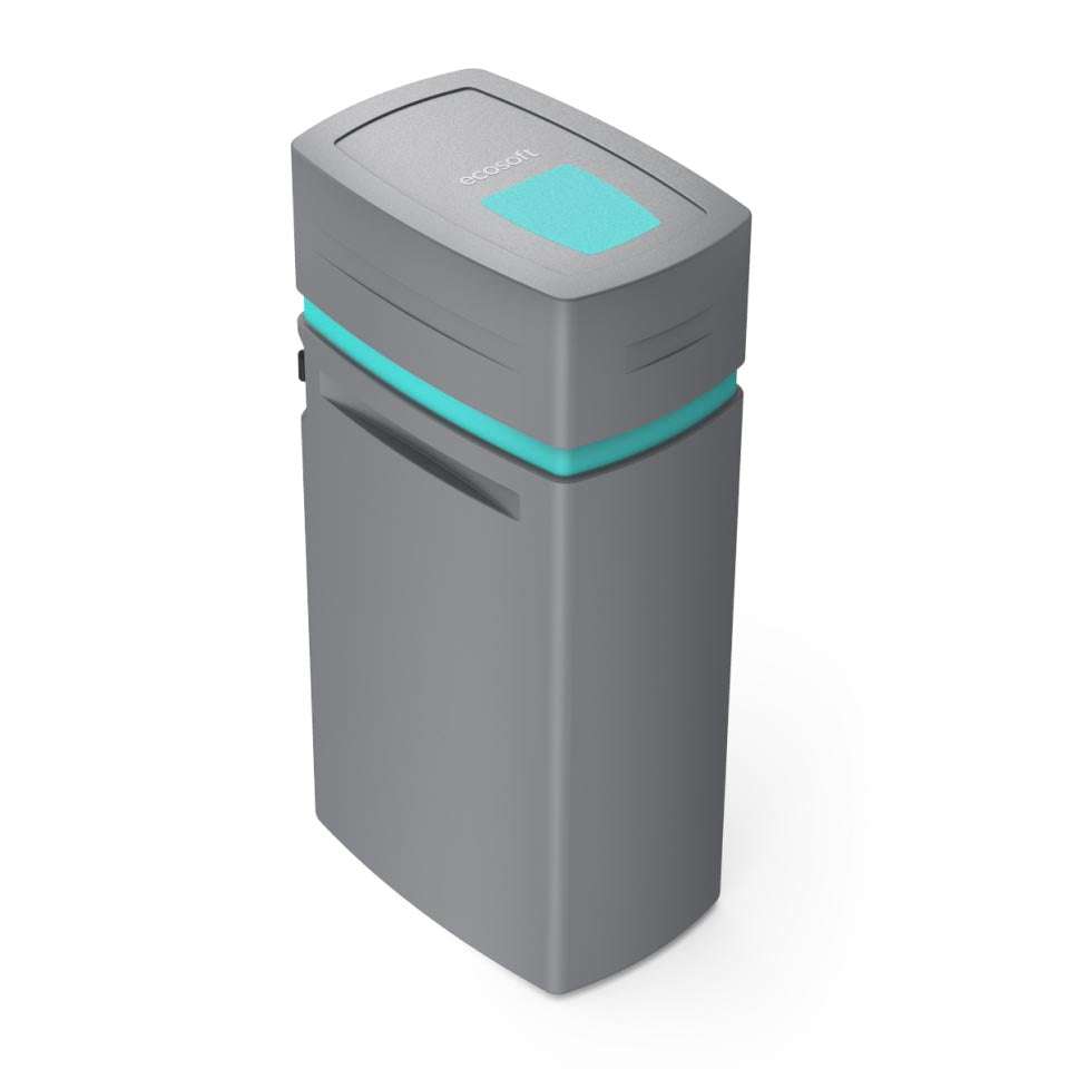 Ecosoft Anthracite Azure 370 37-litre water softener unit with digital control and compact design