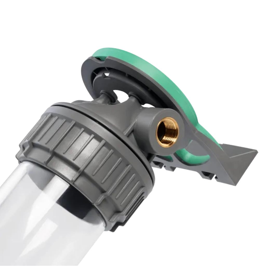 Ecosoft 3P Grey Mono 10" water filter with venturi valve and drain for efficient sediment removal