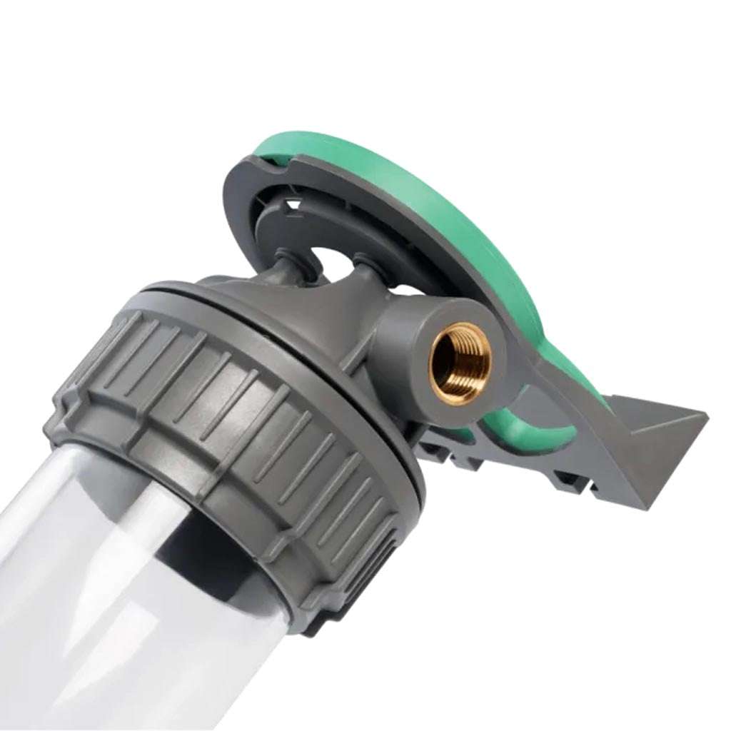 Ecosoft 3P Grey Mono 10" water filter with venturi valve and drain for efficient sediment removal