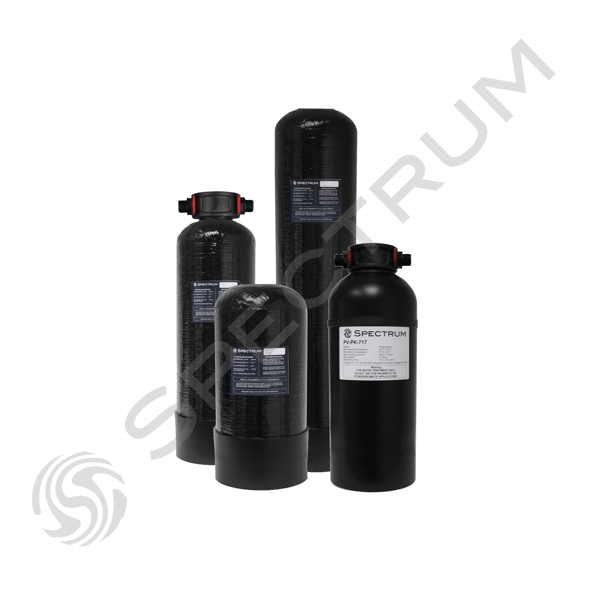 SPECTRUM Composite Vessel Complete with PREMIER Head Riser and Screens QUICK RELEASE Male Port Fittings