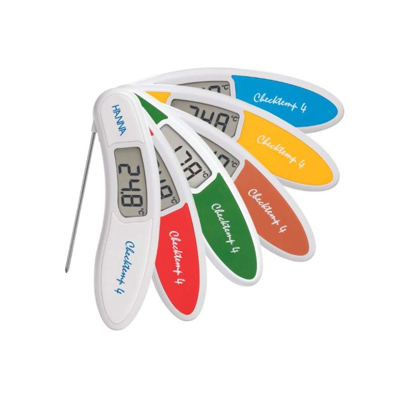 HI-151 Checktemp4® high accuracy folding thermometer with stainless steel probe and digital display