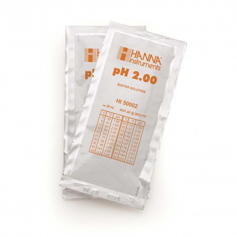 HI-50002-02 pH 2.00 Technical Buffer Solution, 25 x 20ml sachets
