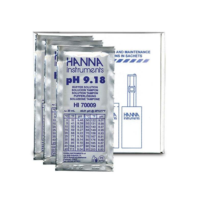 HI-70009P pH 9.18 Buffer Sachets, 25 x 20 mL sachets | GAPS Water