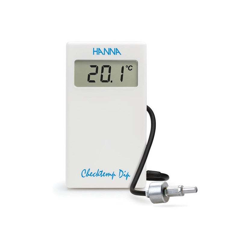 HI-98539 Checktemp Dip® Pocket Thermometer with weighted stainless steel probe and 3m silicone cable for accurate temperature monitoring
