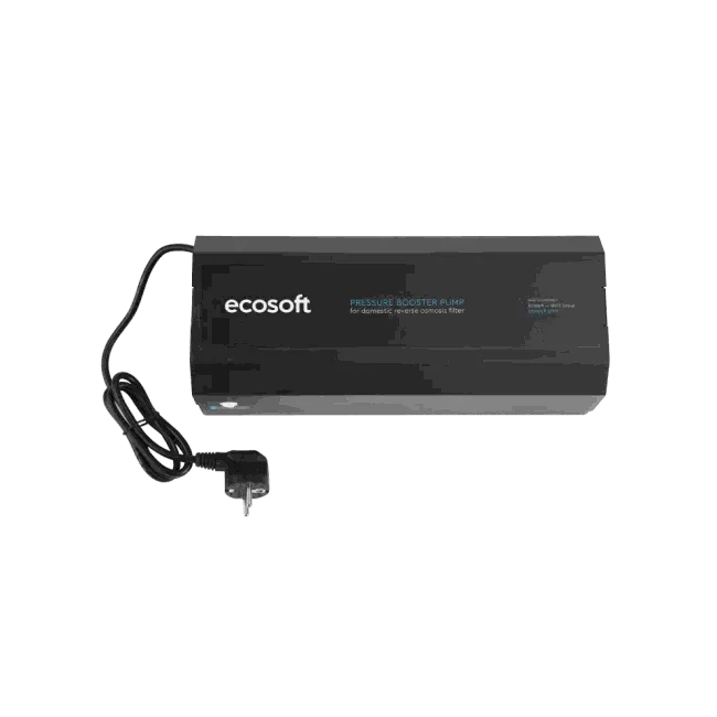 Ecosoft pressure booster pump for reverse osmosis system with tubing and fittings in the UK