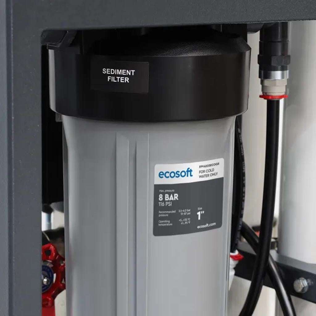 Ecosoft Professional MO12000 4-inch reverse osmosis system with 500LPH capacity and advanced filtration technology