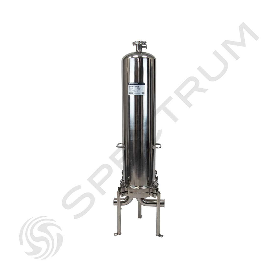 PSFH-SEP-3-30-2-226E : SPECTRUM Sanitary Filter Housing 3 x 30 226 End-Cap 2" Tri-Clamp EPDM Seal