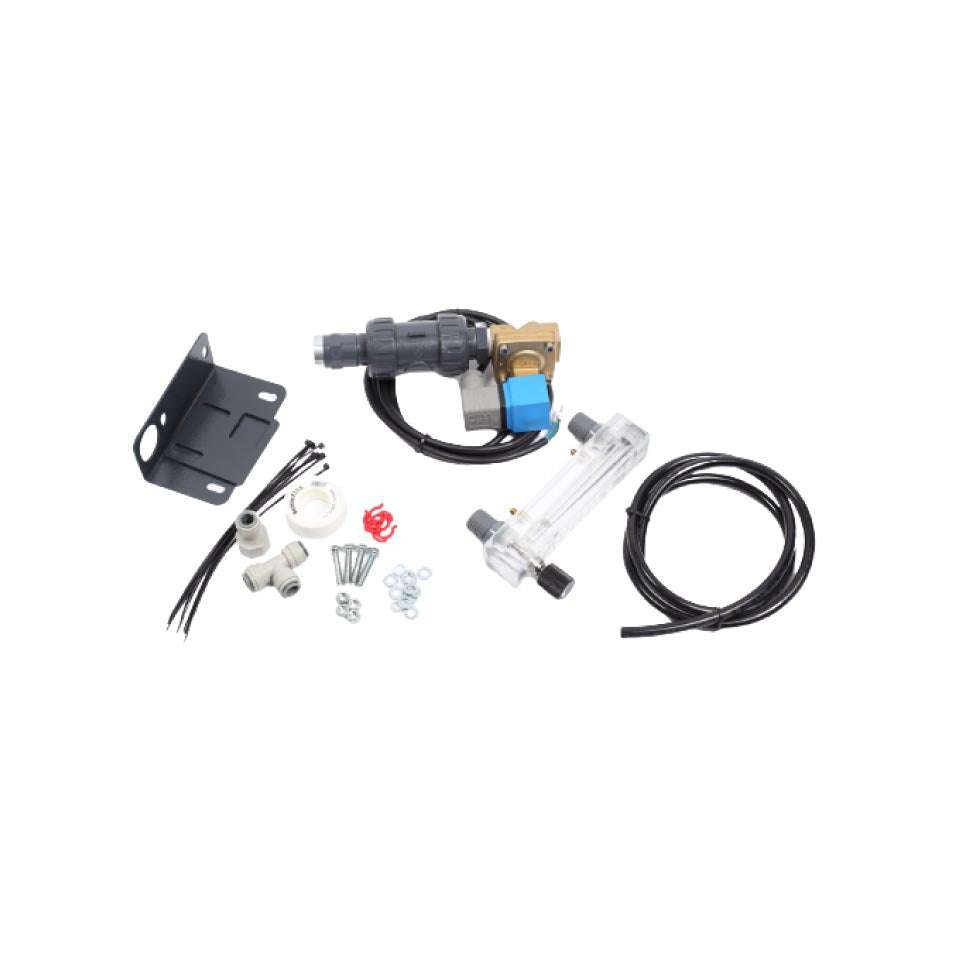 Permeate rinsing/blending assembly for MO6500 and MO12000 reverse osmosis systems