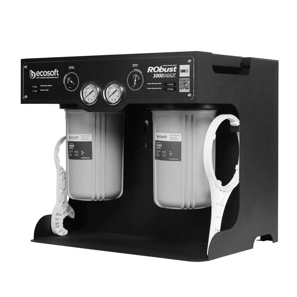 Ecosoft RObust 3000MAX reverse osmosis water filter system with 150 LPH flow rate and advanced purification technology