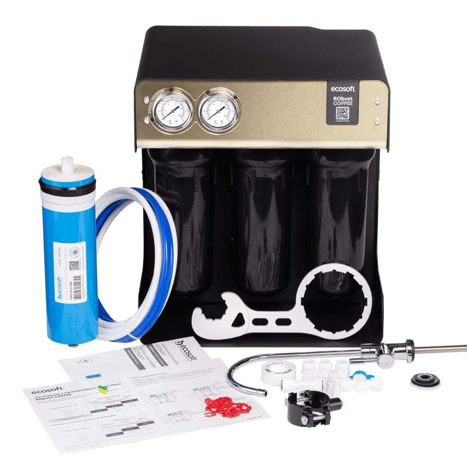 Ecosoft RObust COFFEE reverse osmosis water filter for coffee shops and cafes with 75 LPH flow rate