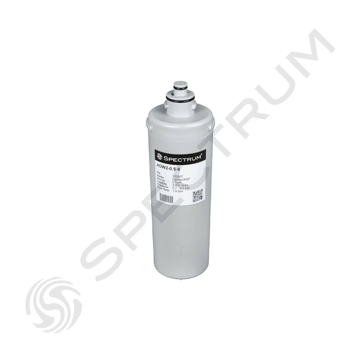 SPECTRUM AOW Point of Use Food Grade Cartridge 0.5 Micron 1.9 LPM | GAPS Water Treatment