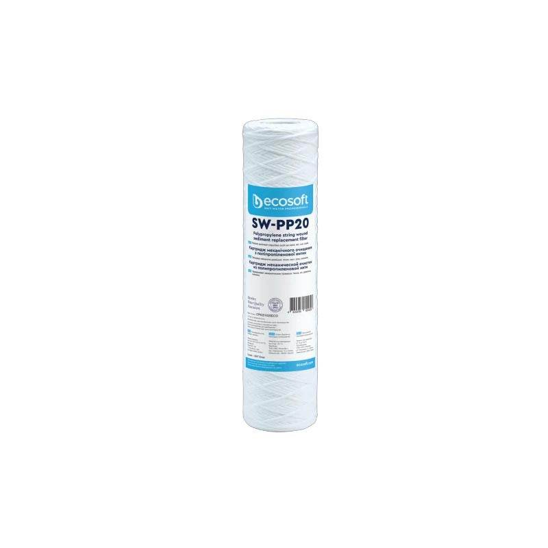Ecosoft PP string wound sediment filter cartridge for water filtration systems