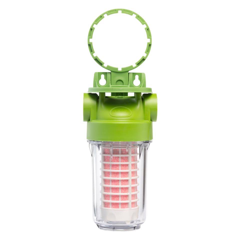 Ecosoft Scalex Inline Scale Inhibitor compact filter for water heaters preventing limescale buildup