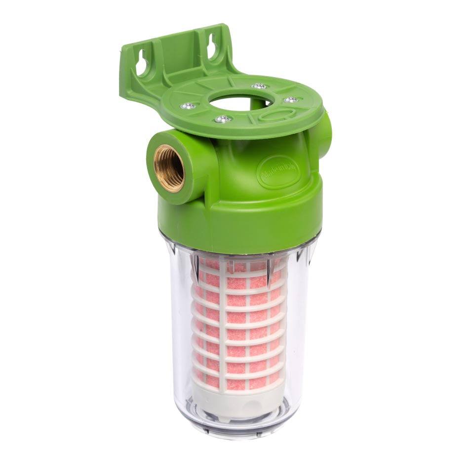 Ecosoft Scalex Inline Scale Inhibitor compact filter for water heaters preventing limescale buildup