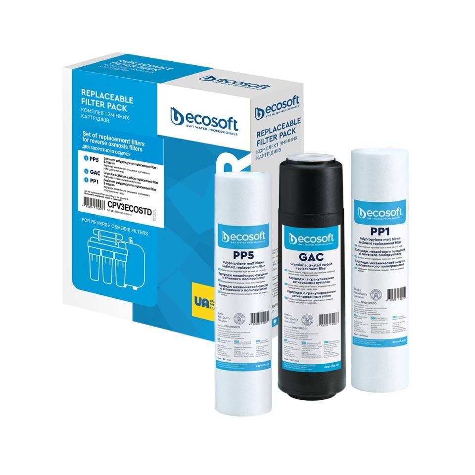 Ecosoft Standard set of 3 replacement filter | GAPS Water Treatment